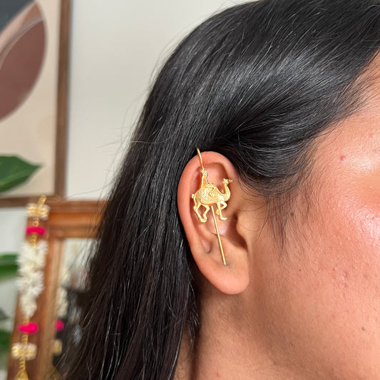 Camel Brass Ear Cuffs