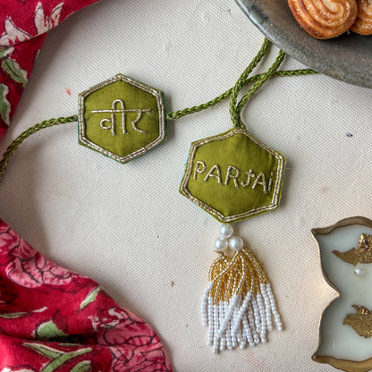 Veer Parjai Handmade Beaded Rakhi