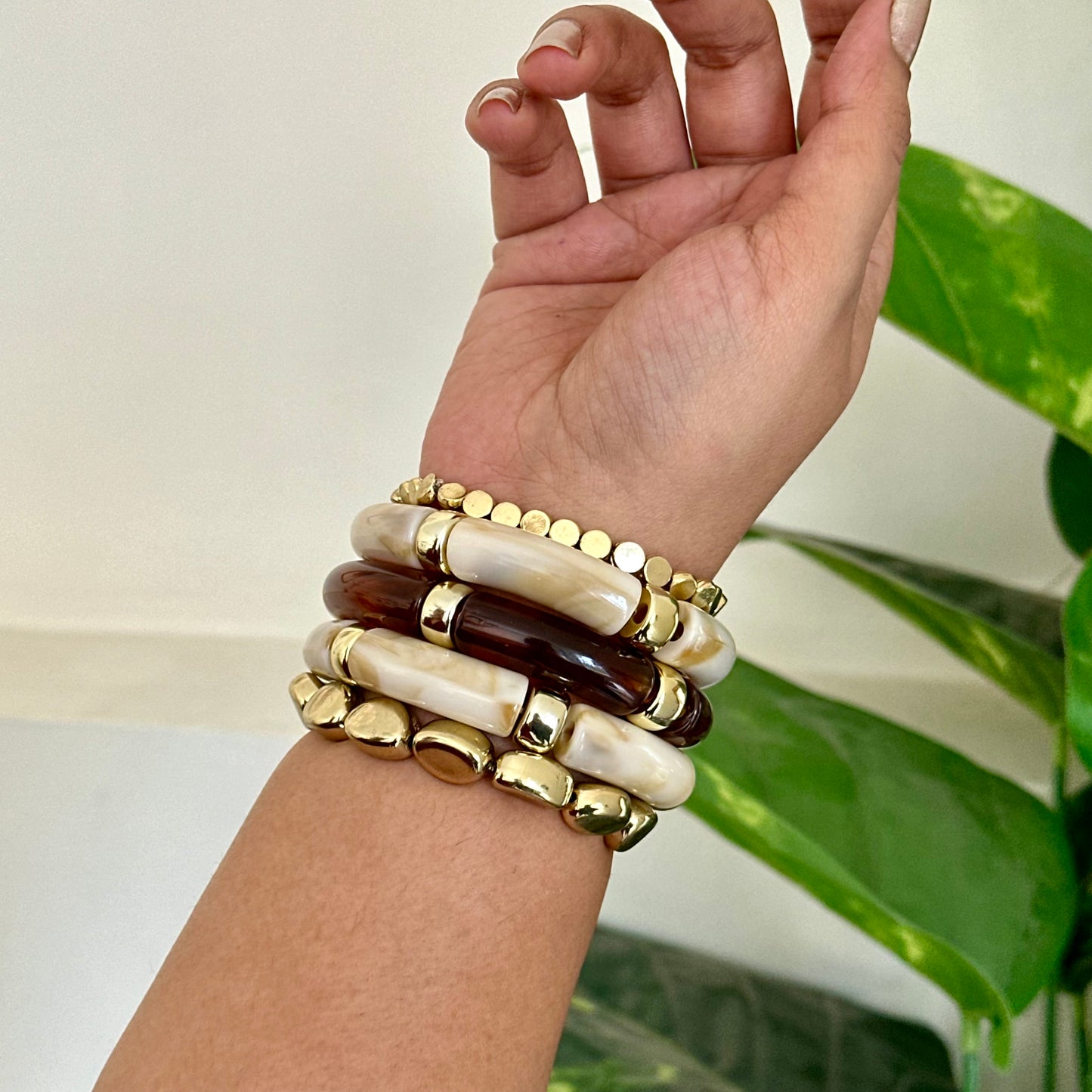 Viral Gold & Resin Bracelet Combo