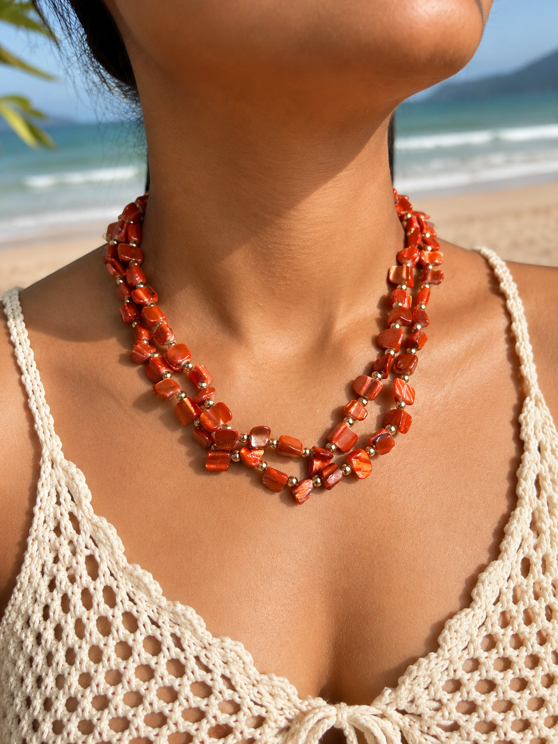 Double Layered Bead Necklace