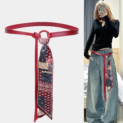 Patchwork Scarf Waist Belt