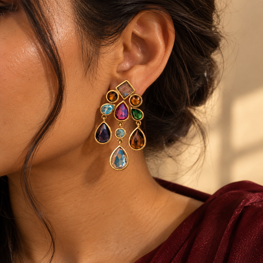 Rainbow Stone Earrings