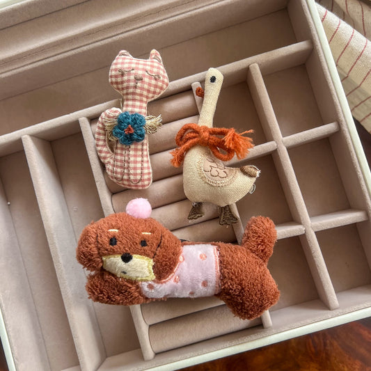 Animal Plushie Clip/Brooch