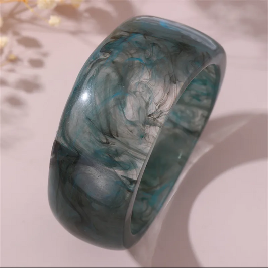 Dark Green Resin Bangle