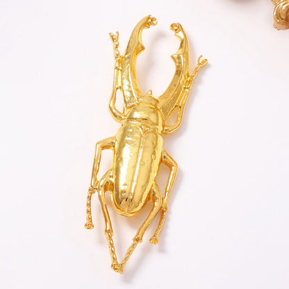 Gold Beetle Brooch