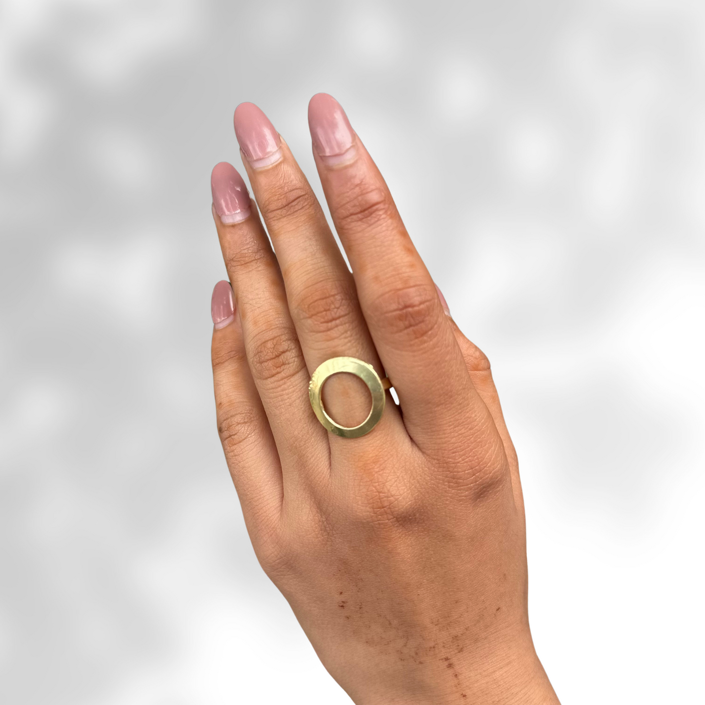 Hollow Circle Handmade Brass Ring