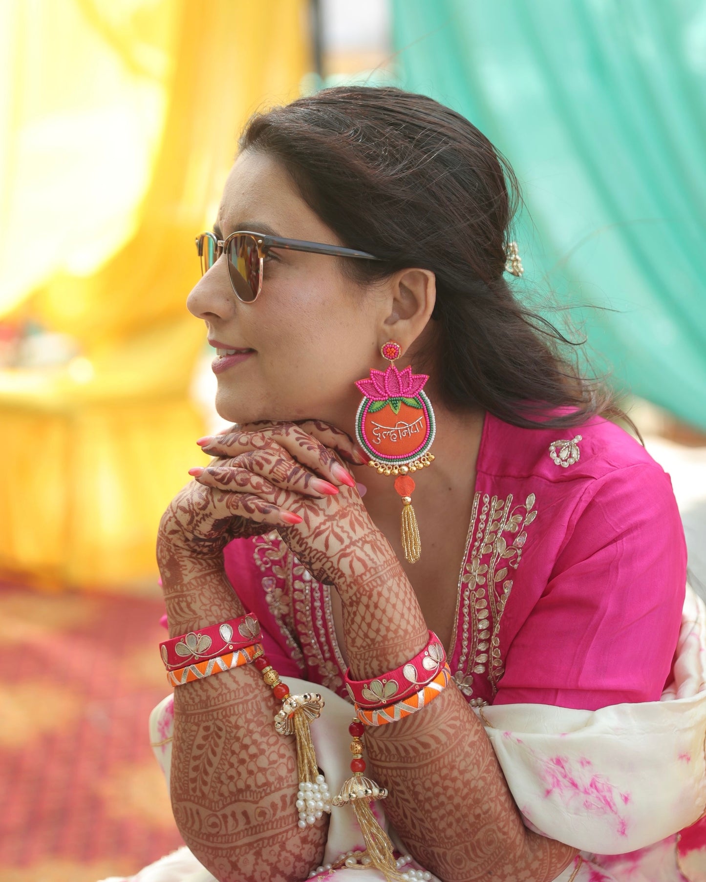 Dulhaniya Handmade Beaded Earrings