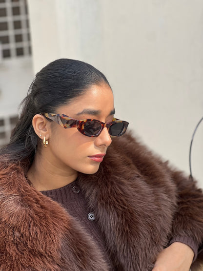 Leopard Block Sunglasses