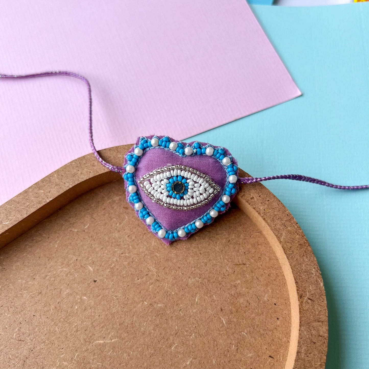 Evil Eye Heart Handmade Rakhi