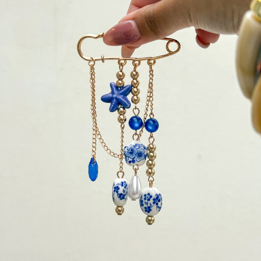 Ocean Daydream Safety Pin Brooch