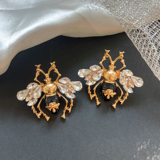 Queen Bee Metal Earrings