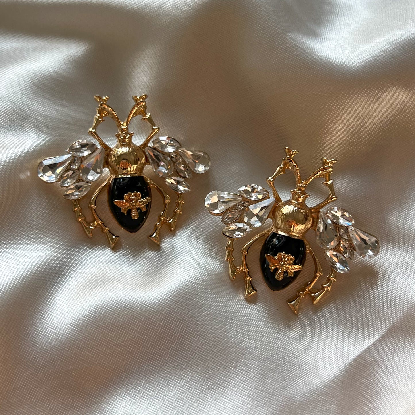 Queen Bee Metal Earrings
