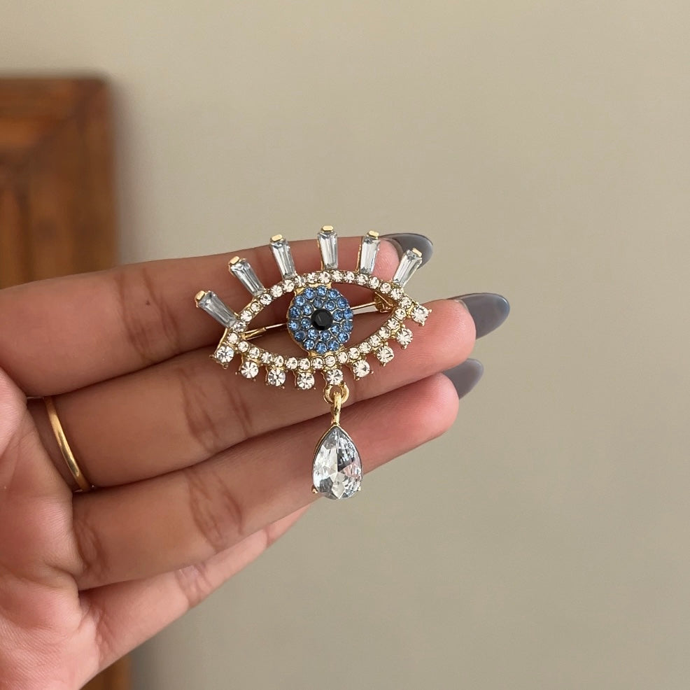 Evil Eye Celestial Brooch