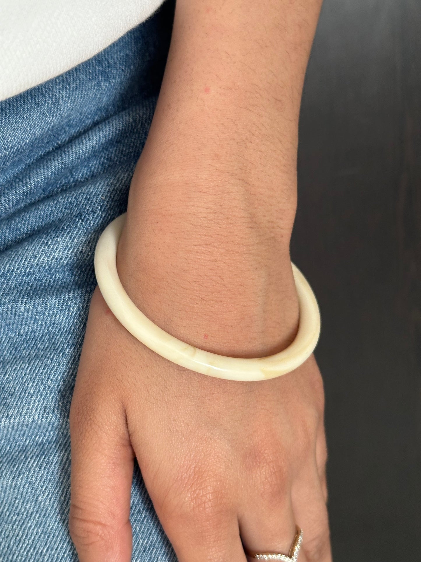 White Resin Bangle