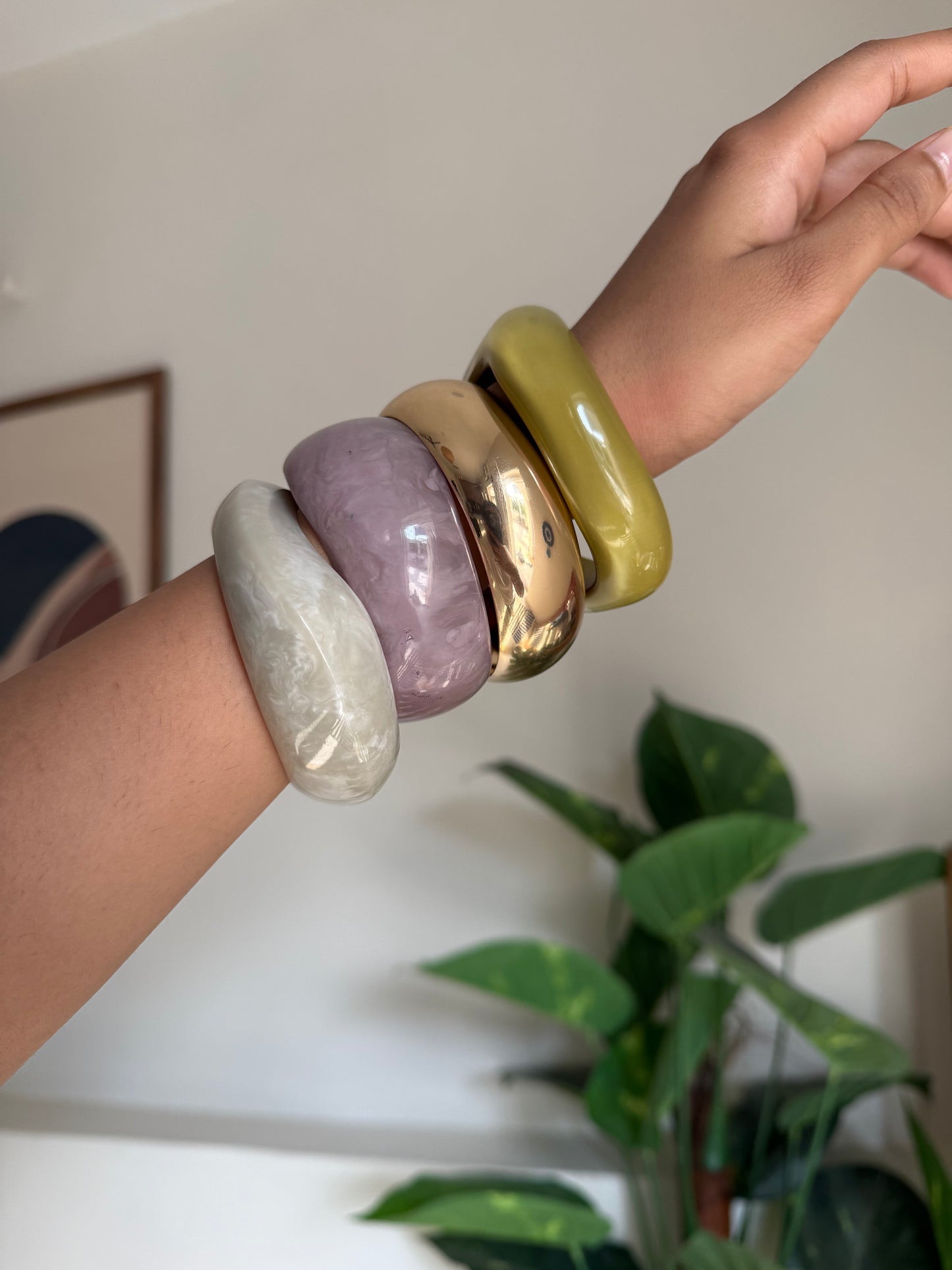 Anjini’s Resin & Gold Stack (Set of 4)