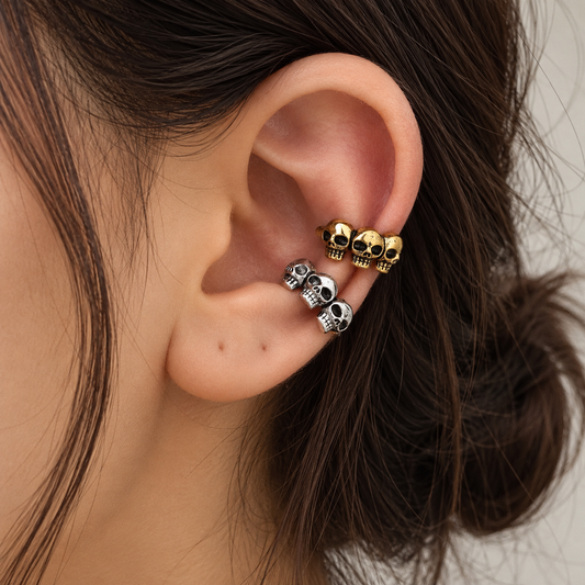 Skull Halloween Ear Cuff ( One Side)