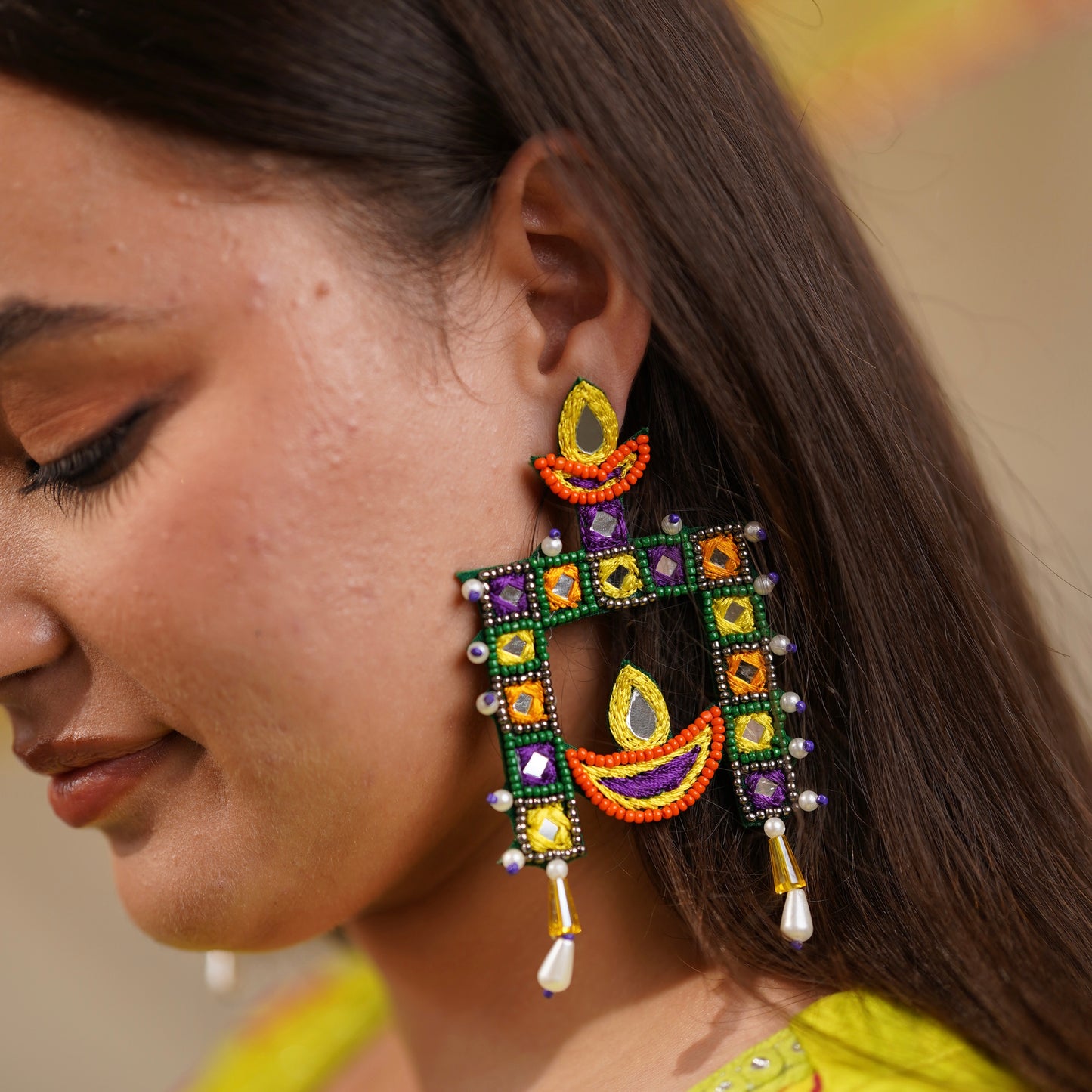 Angna Jarokha Handmade Beaded Earrings Pre Order