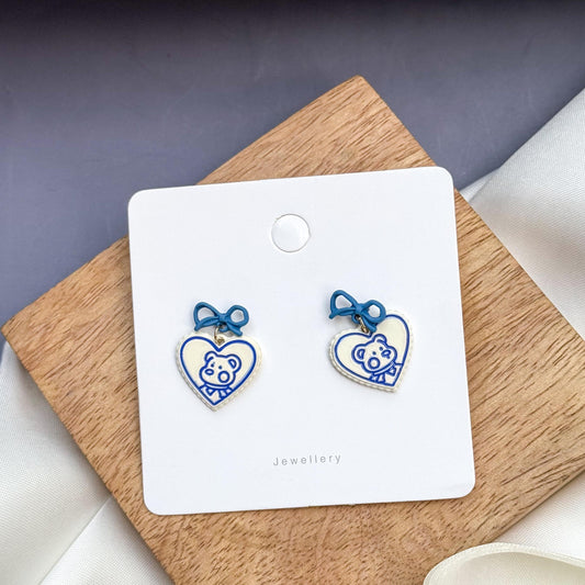 Heartfelt Blue Heart Earring