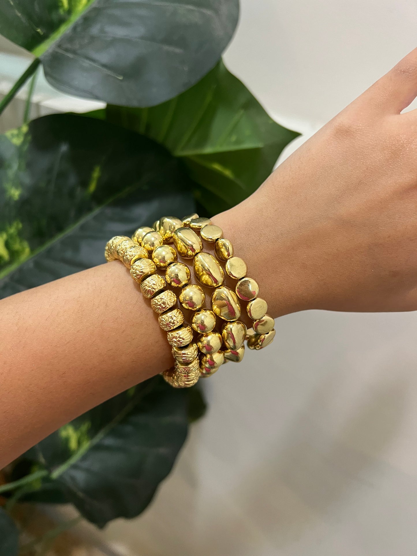 Elizabeth Stack of 4 Gold Bracelets