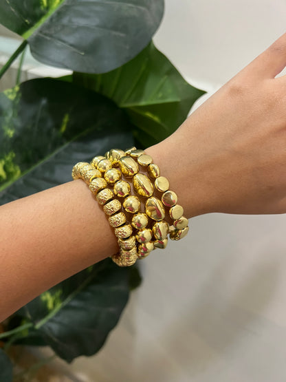 Elizabeth Stack of 4 Gold Bracelets