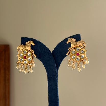 Ashwa Horse Motif Earrings