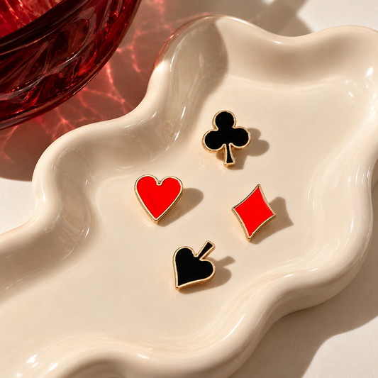 Royal Card Suit Brooch Set