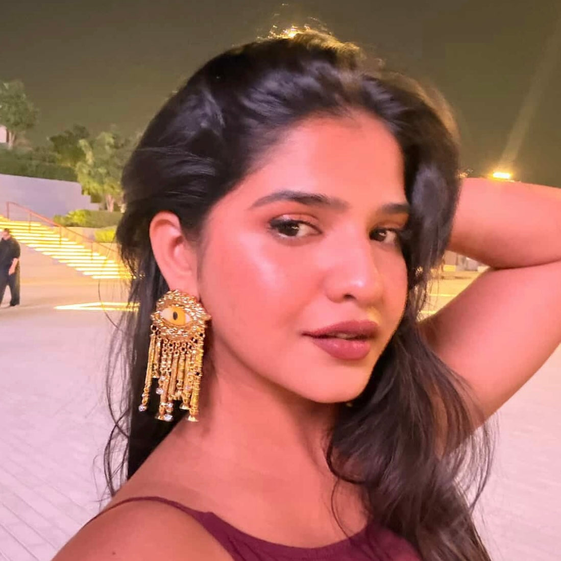 Eyes on You Gold Metal Earring