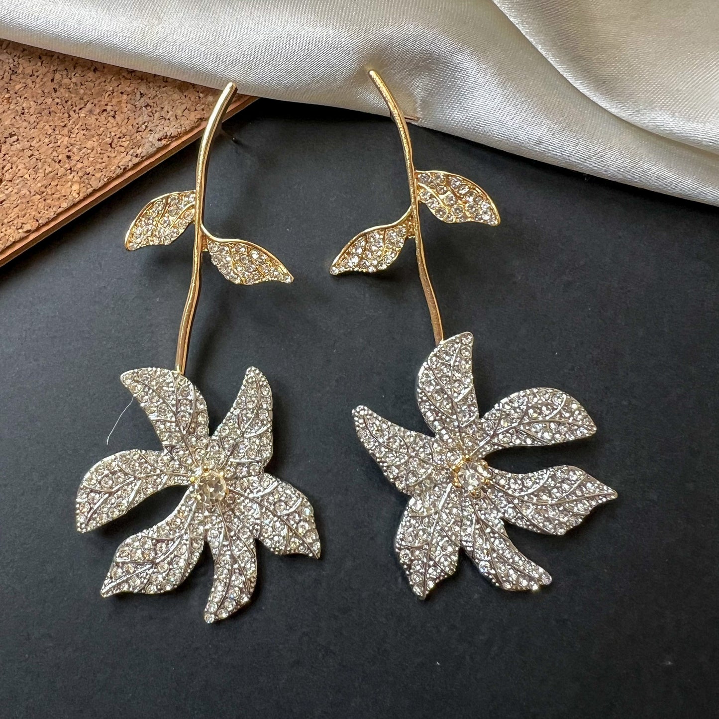 Bloom Crystal Drop Earrings