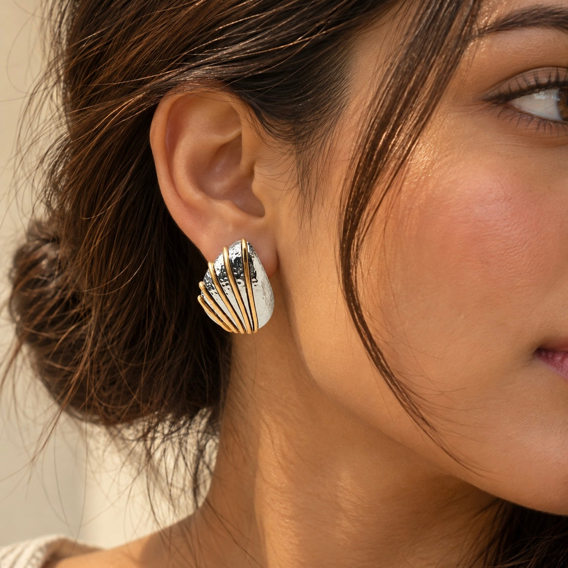 Silver Sculpt Studs