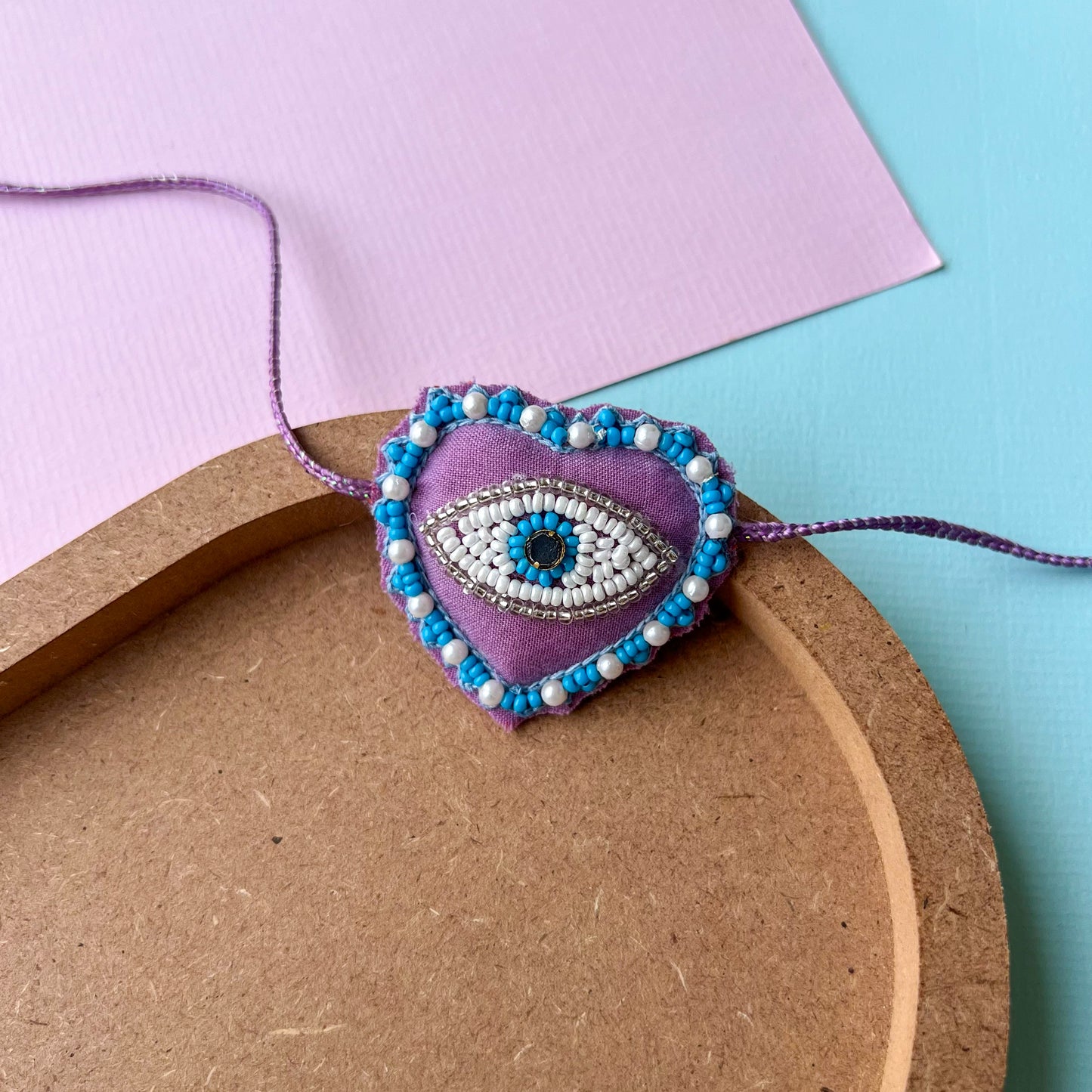 Evil Eye Heart Handmade Rakhi