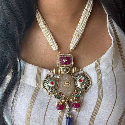 Zafran Antique Brass Necklace