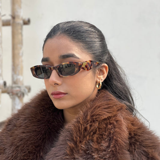 Leopard Block Sunglasses