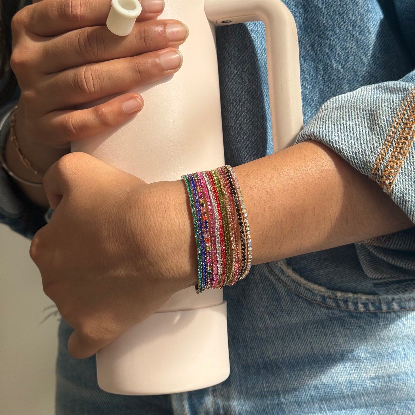 Rhinestone Thin Bracelet