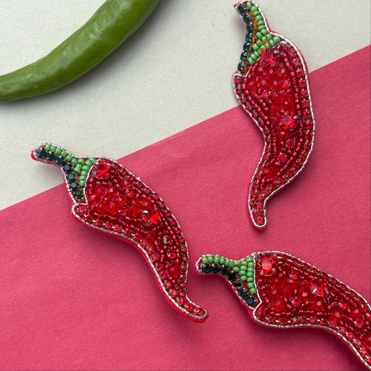 Chilly Handmade Beaded Brooch