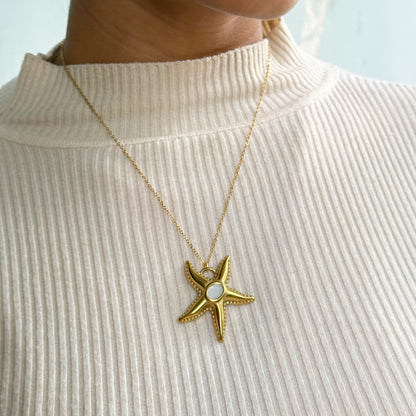 Golden Starfish Necklace