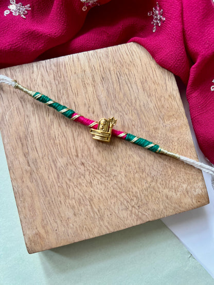 Shivling Bhai-Bhabhi Rakhi & Lumba Set