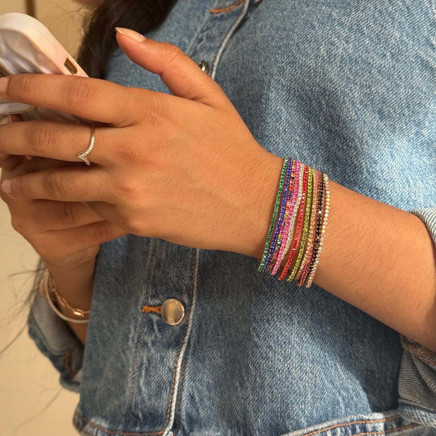 Rhinestone Thin Bracelet