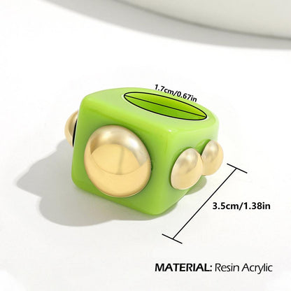 Colour Pop Resin Chunkey Ring