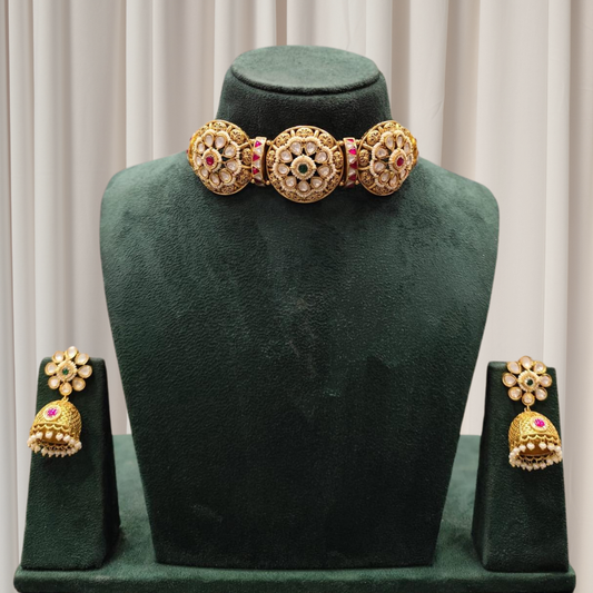 Rajmohini Polki Choker Set