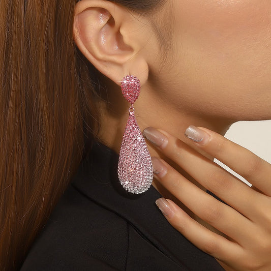 Rosé Spark Drop Earrings