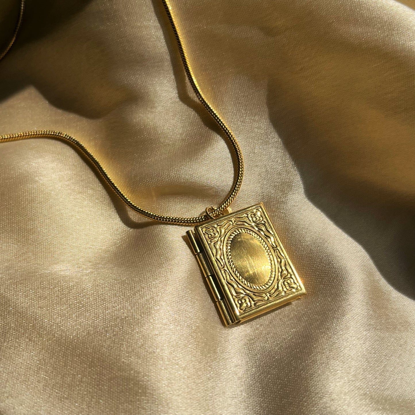 Book Gold Photo Neckpiece