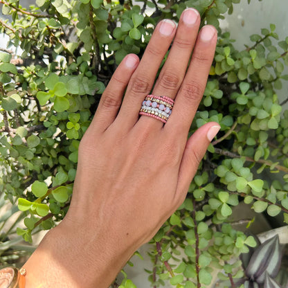 Multi Spiral Beaded Ring