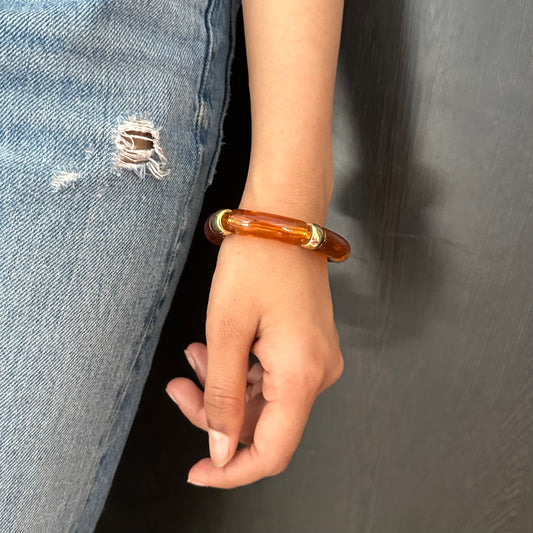 Brown Viral Retro Acrylic Bracelet (Single)