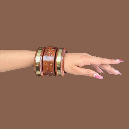 Polka Wooden Bangles