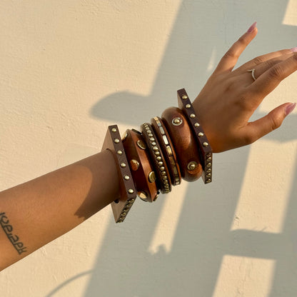 Wooden Handmade Bangle Combo of 6