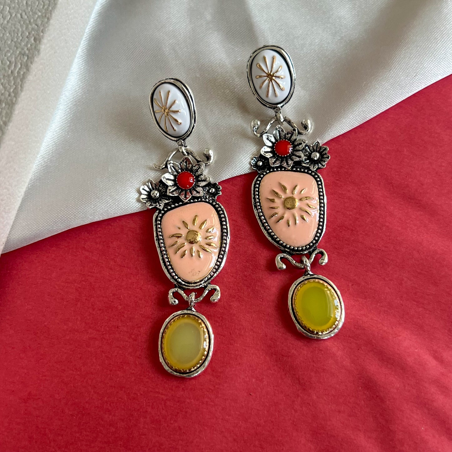 Sunset Bloom Metal Earring
