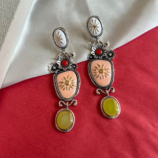 Sunset Bloom Metal Earring