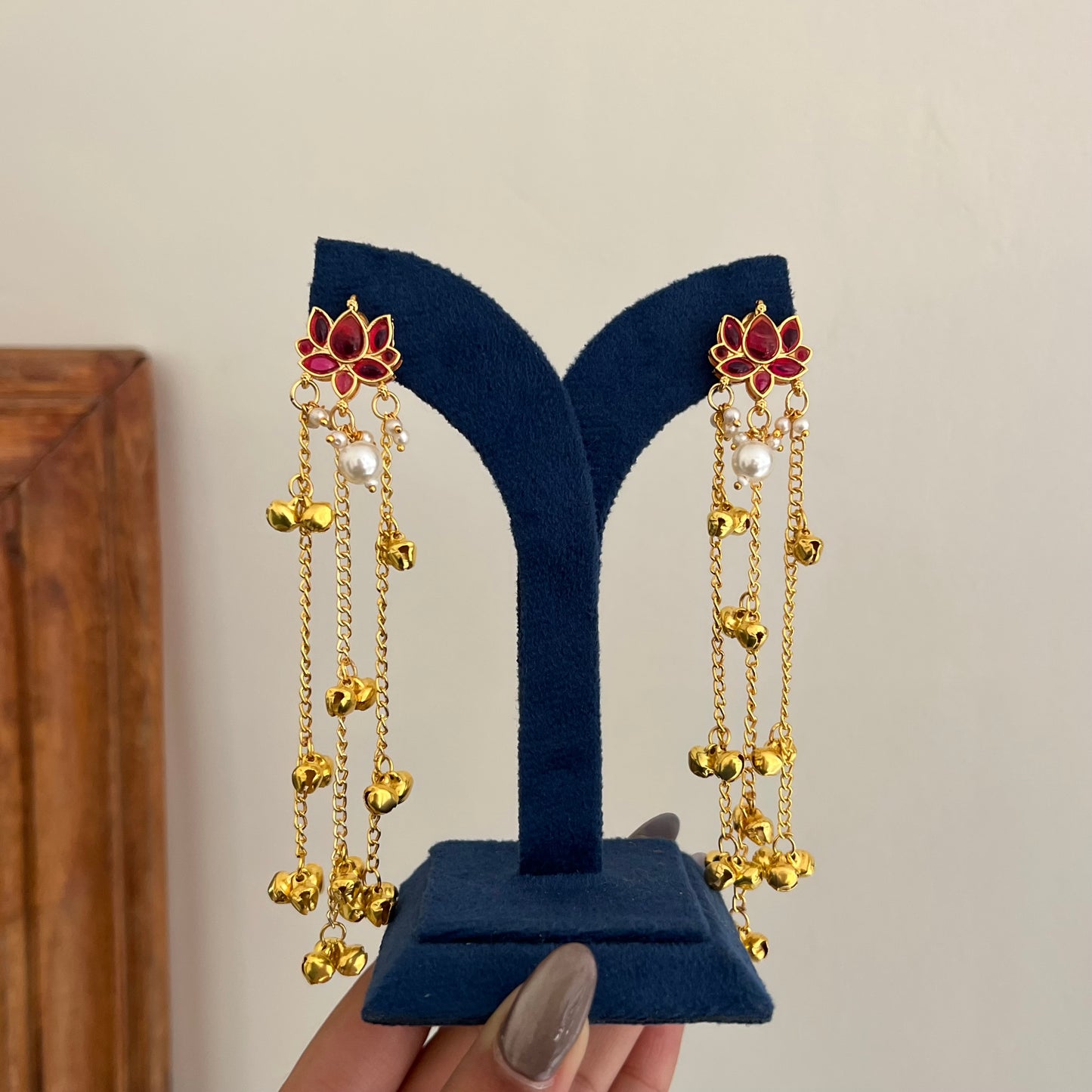 Lotus Ghungroo Earrings