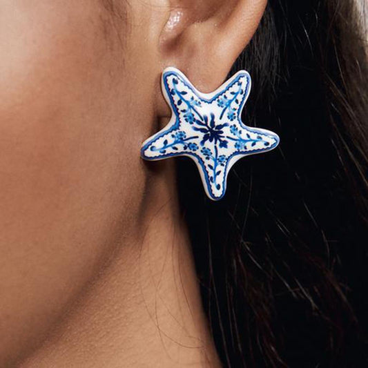 Starfish Enamel Earrings