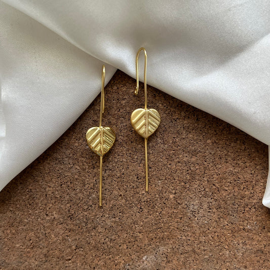 Leaf Handmade Brass Ear Cuffs